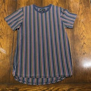 Lounge by Cotton On Striped Shirt Men's Size Large Loose Fit Colorful Stripes